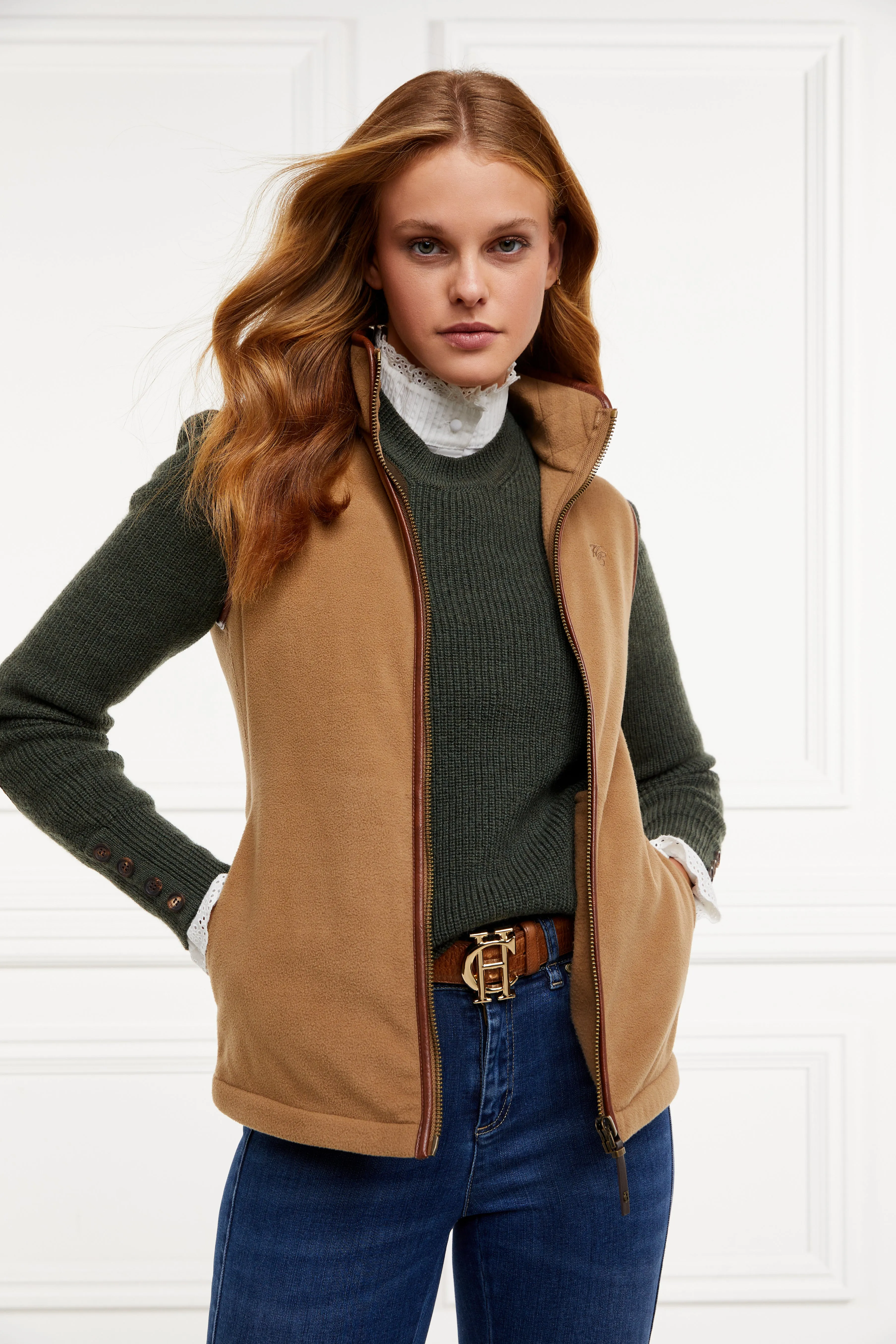 Country Fleece Gilet (Coffee)