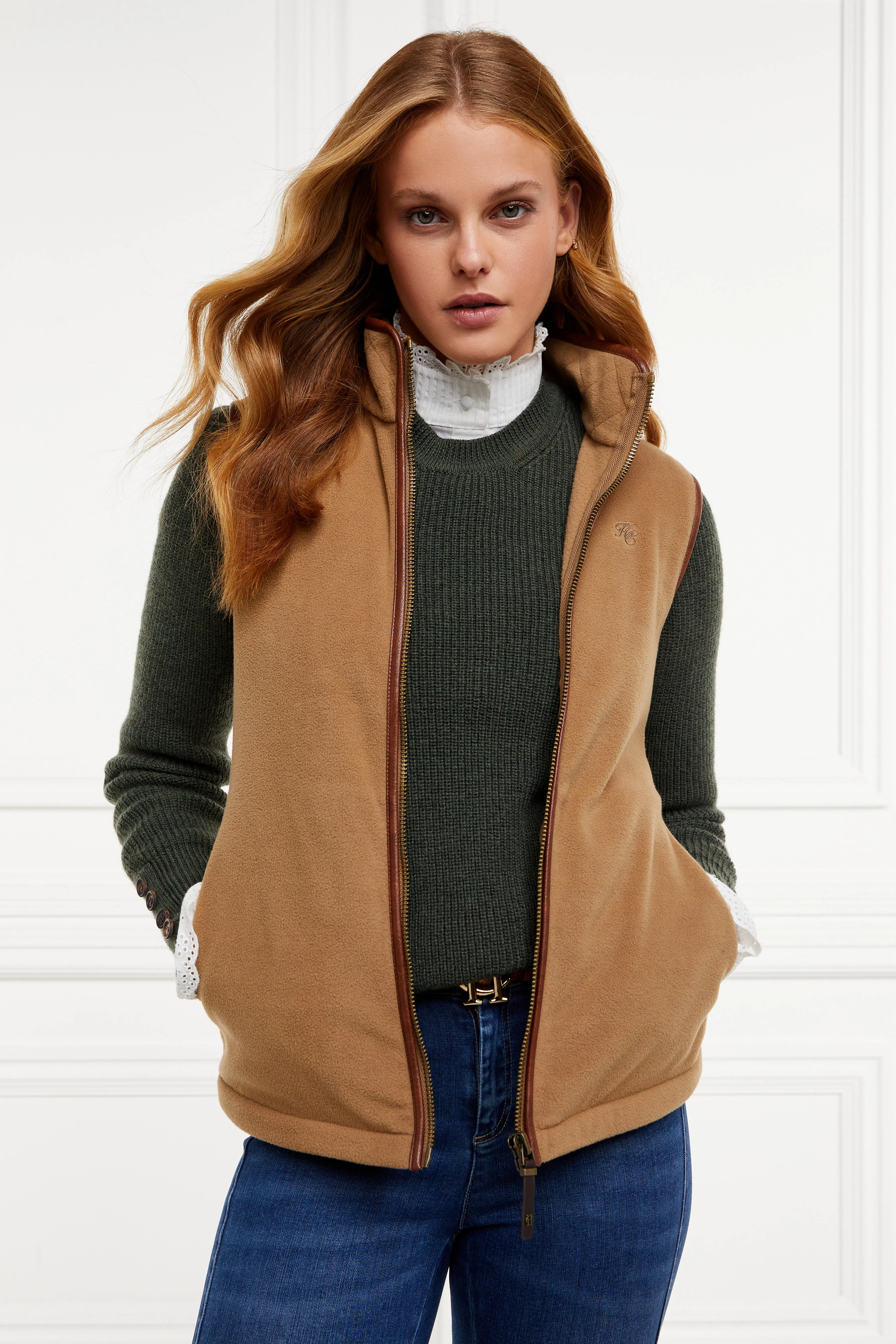 Country Fleece Gilet (Coffee)