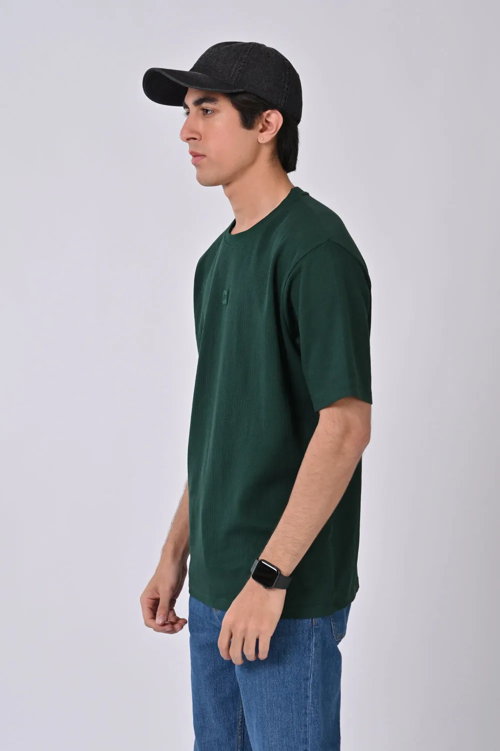 CREW NECK TEXTURED TEE