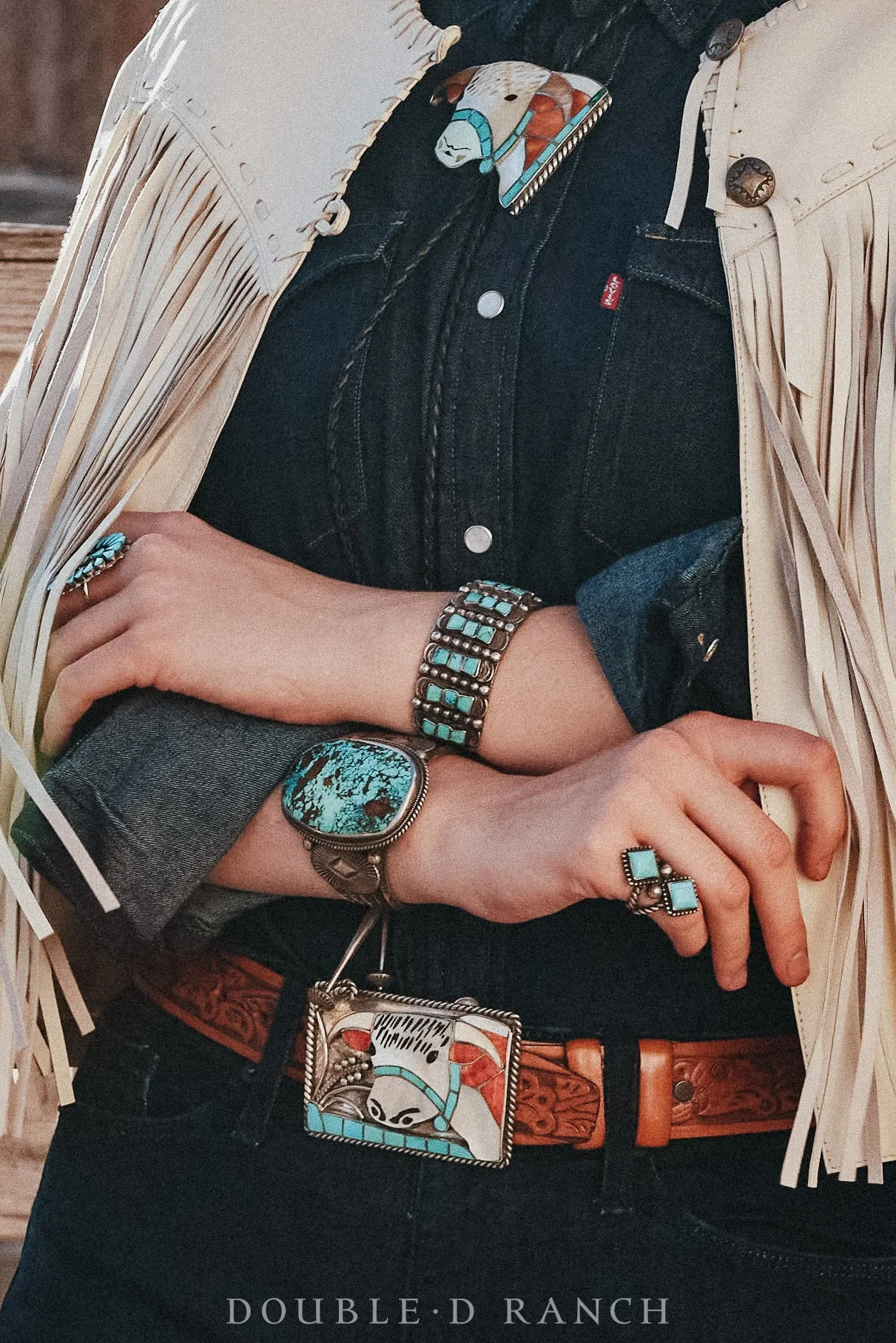 Cuff, Turquoise, Bow Ties, Vintage, '30's - '40's