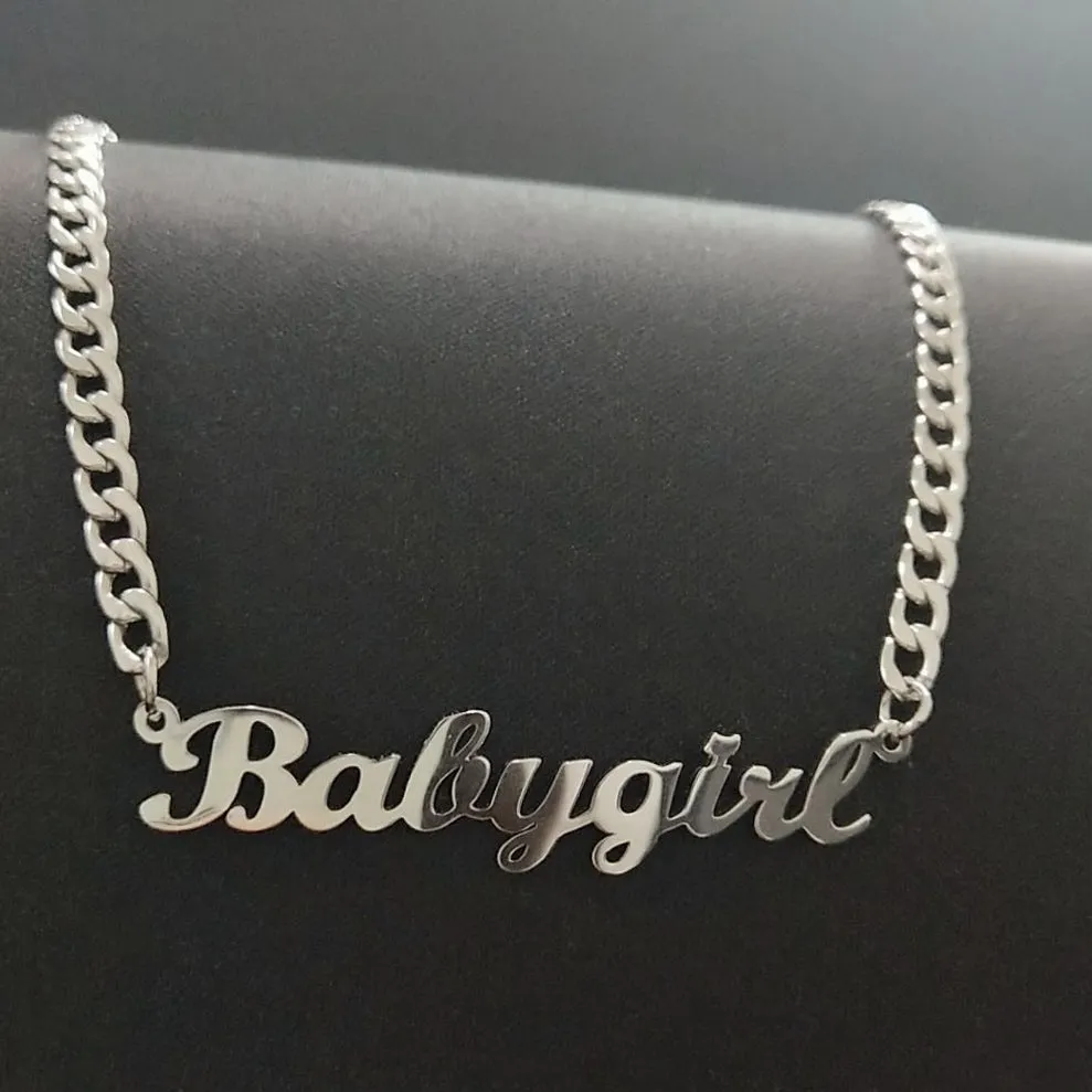 Custom Name Necklace For Men- Personalized Nameplate Necklace For Women