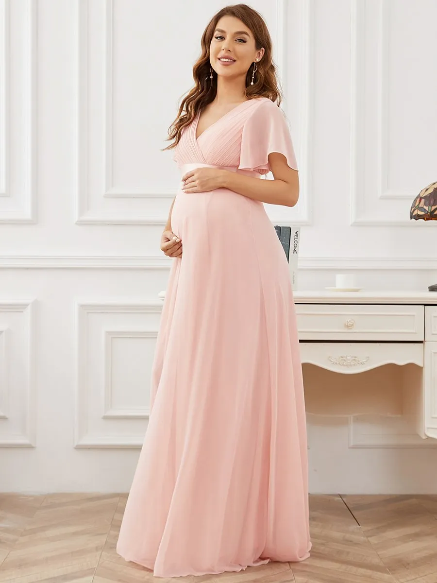 Cute and Adorable Deep V-neck Wholesale Dress for Pregnant Women