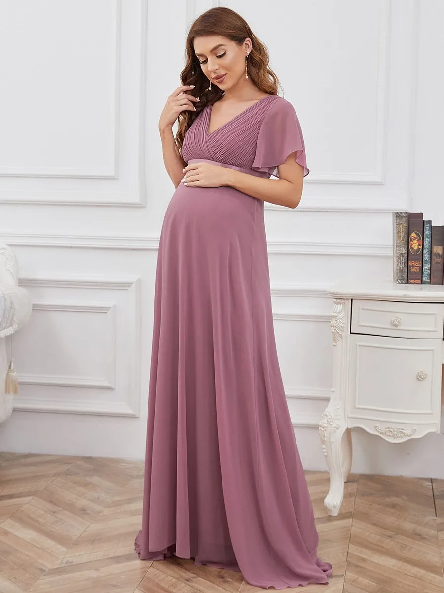 Cute and Adorable Deep V-neck Wholesale Dress for Pregnant Women