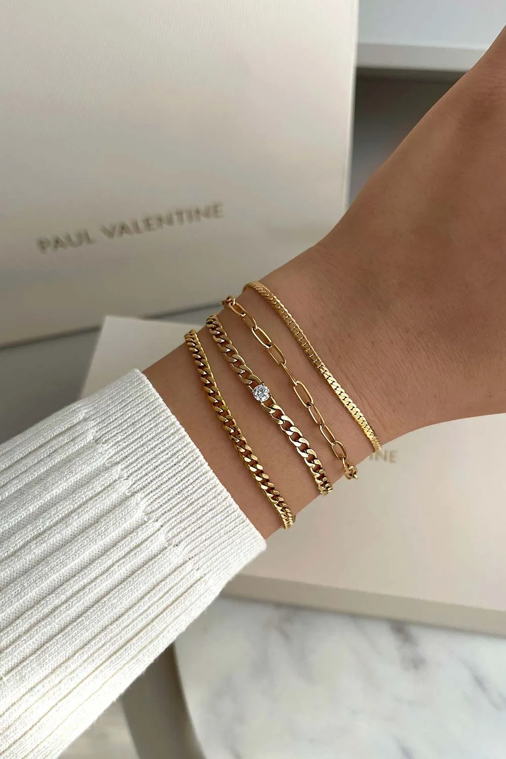 Delicate Curb Bracelet 14K Gold Plated