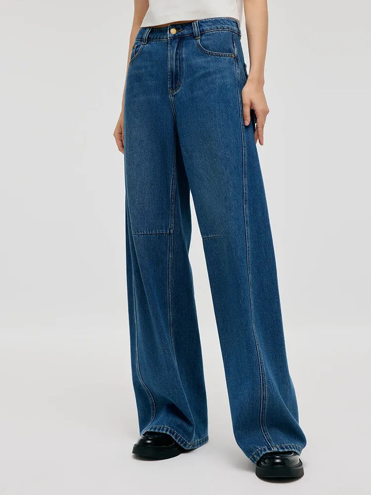 Denim Mid-Rise Women Baggy Jeans