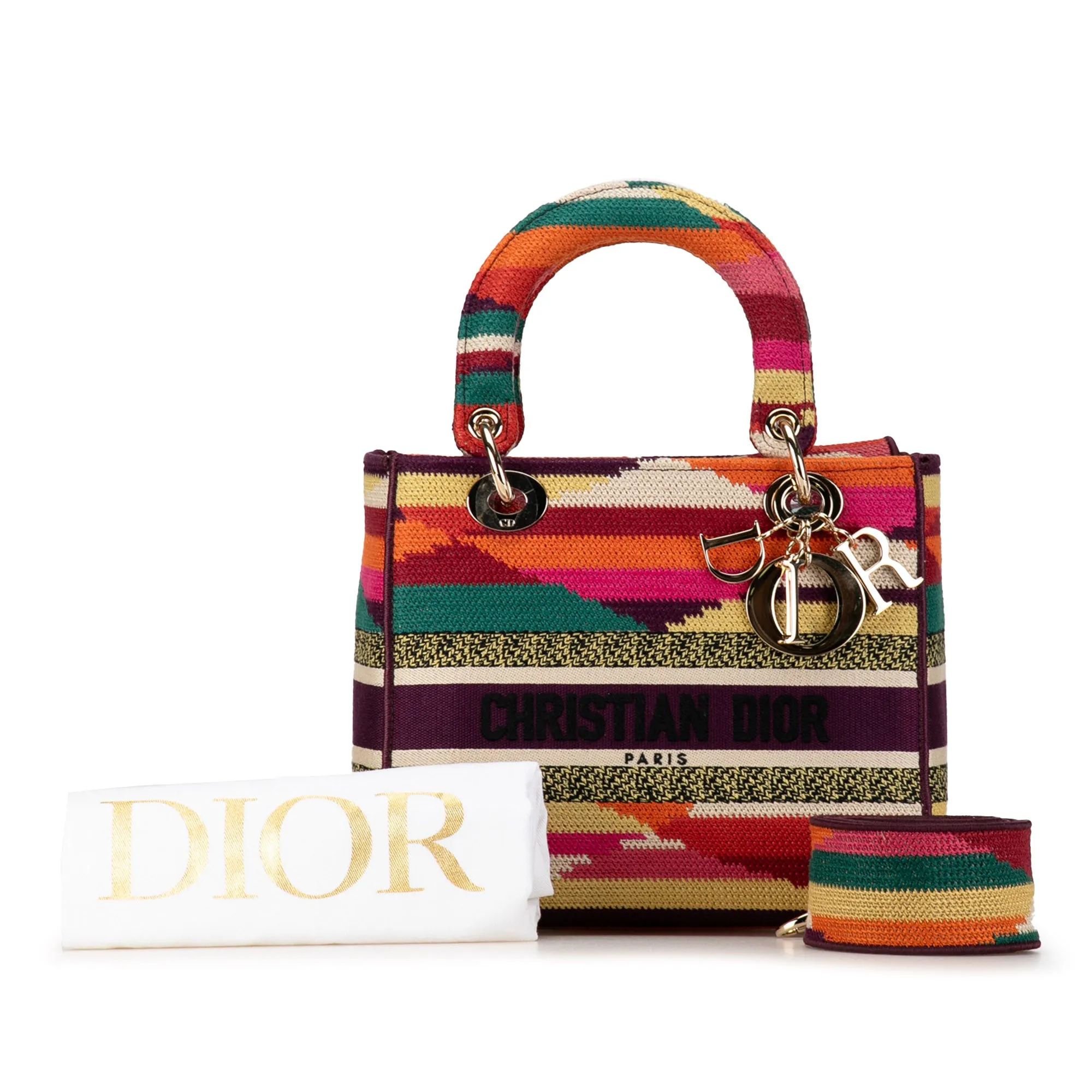 Dior Lady D-Lite Medium Multicolor Canvas