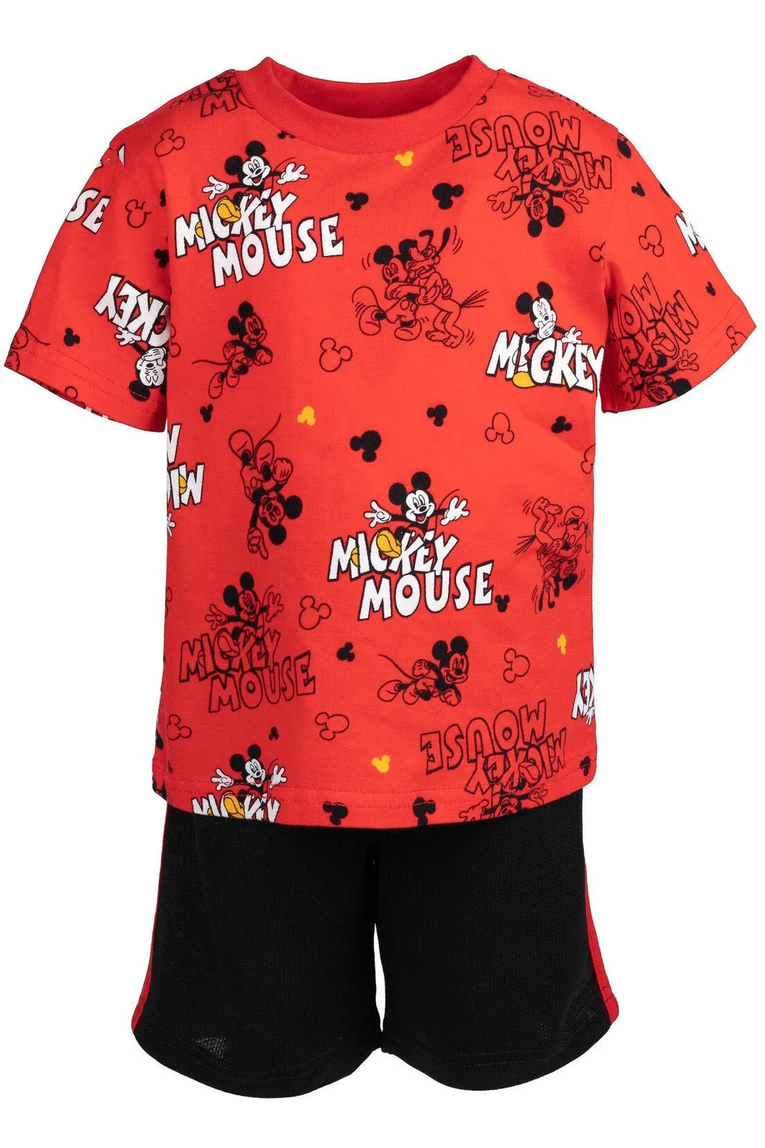 Disney Mickey Mouse Boys T-Shirt and Shorts Outfit Set Toddler to Little Kid