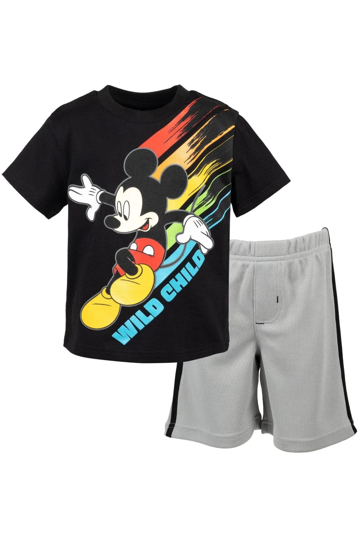 Disney Mickey Mouse Boys T-Shirt and Shorts Outfit Set Toddler to Little Kid