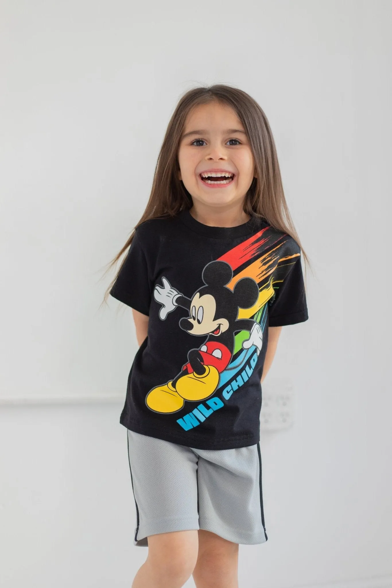 Disney Mickey Mouse Boys T-Shirt and Shorts Outfit Set Toddler to Little Kid