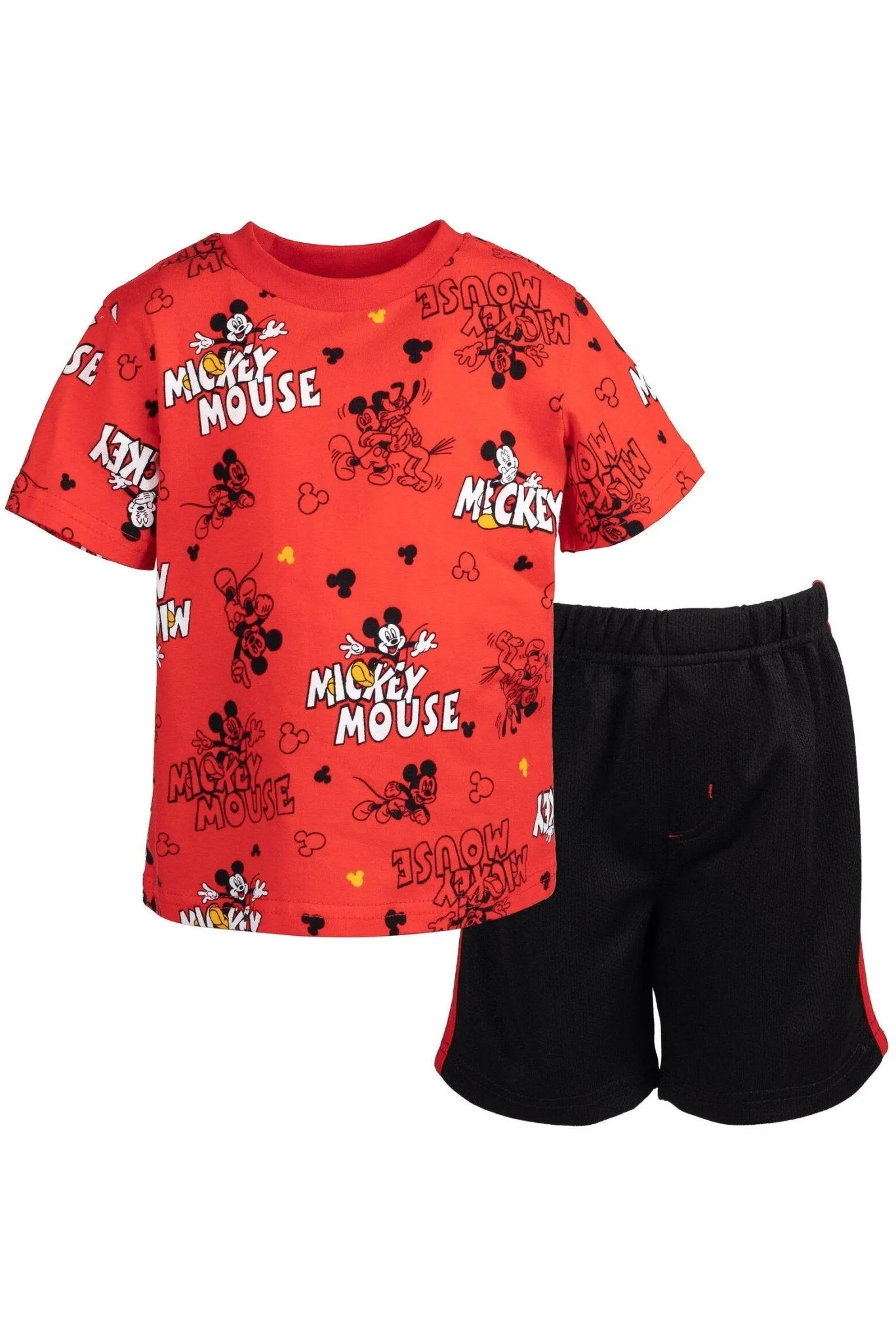 Disney Mickey Mouse Boys T-Shirt and Shorts Outfit Set Toddler to Little Kid