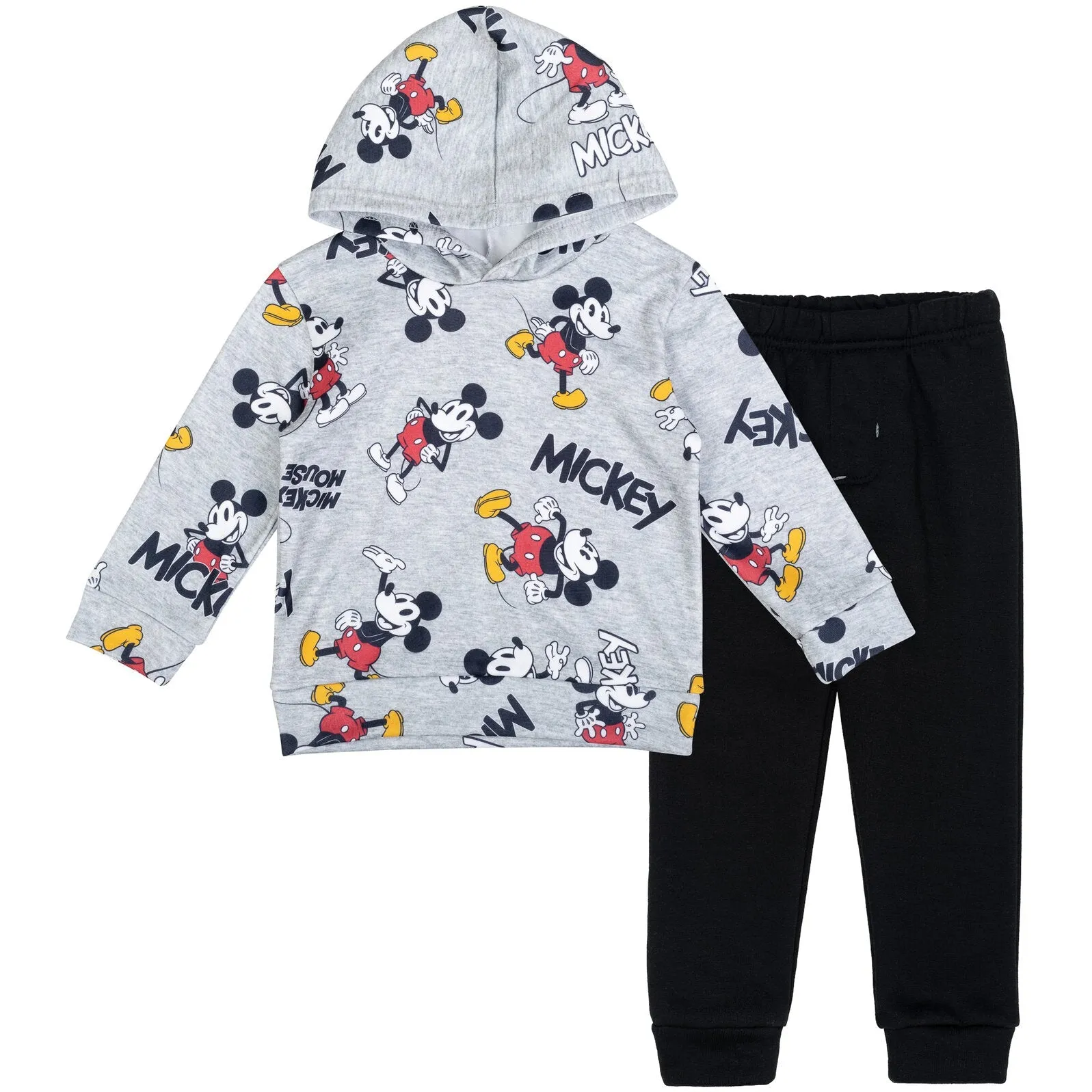 Disney Mickey Mouse Fleece Pullover Hoodie and Pants Outfit Set