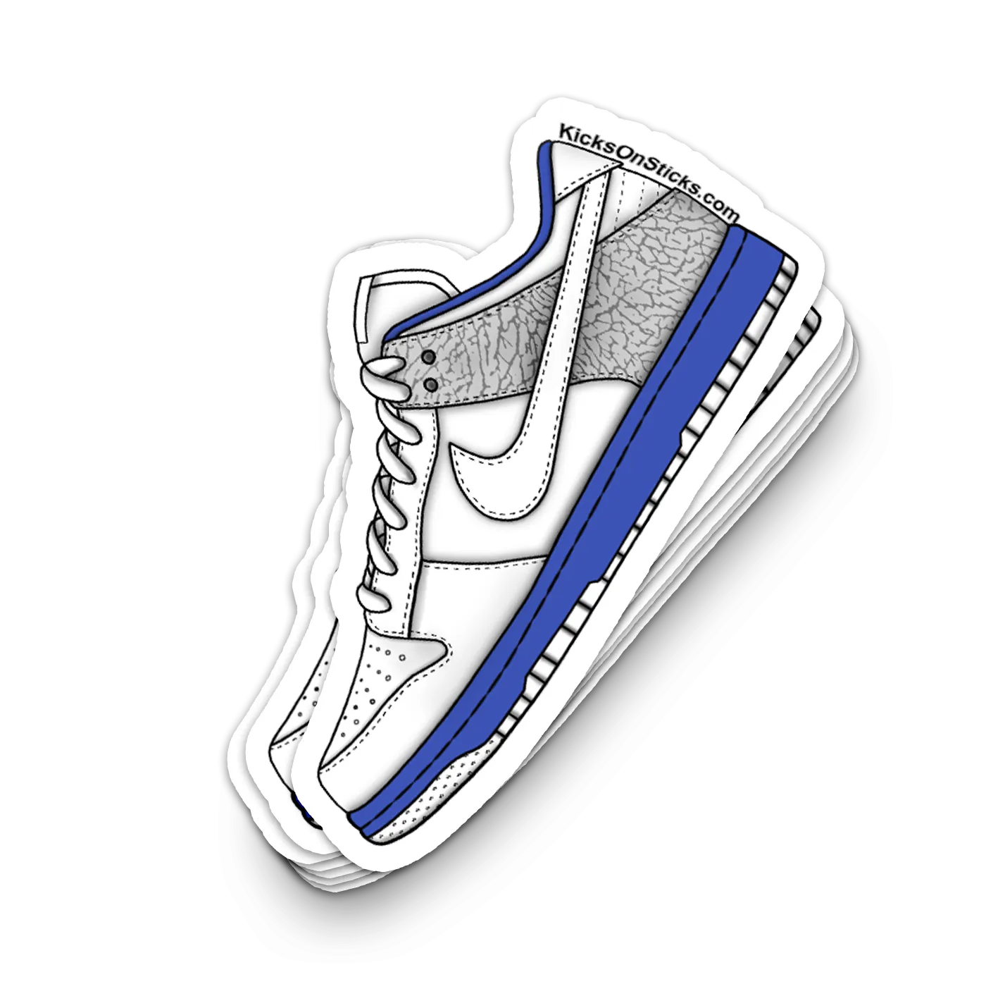 Dunk Low "Jordan Pack 3 White" Sneaker Sticker