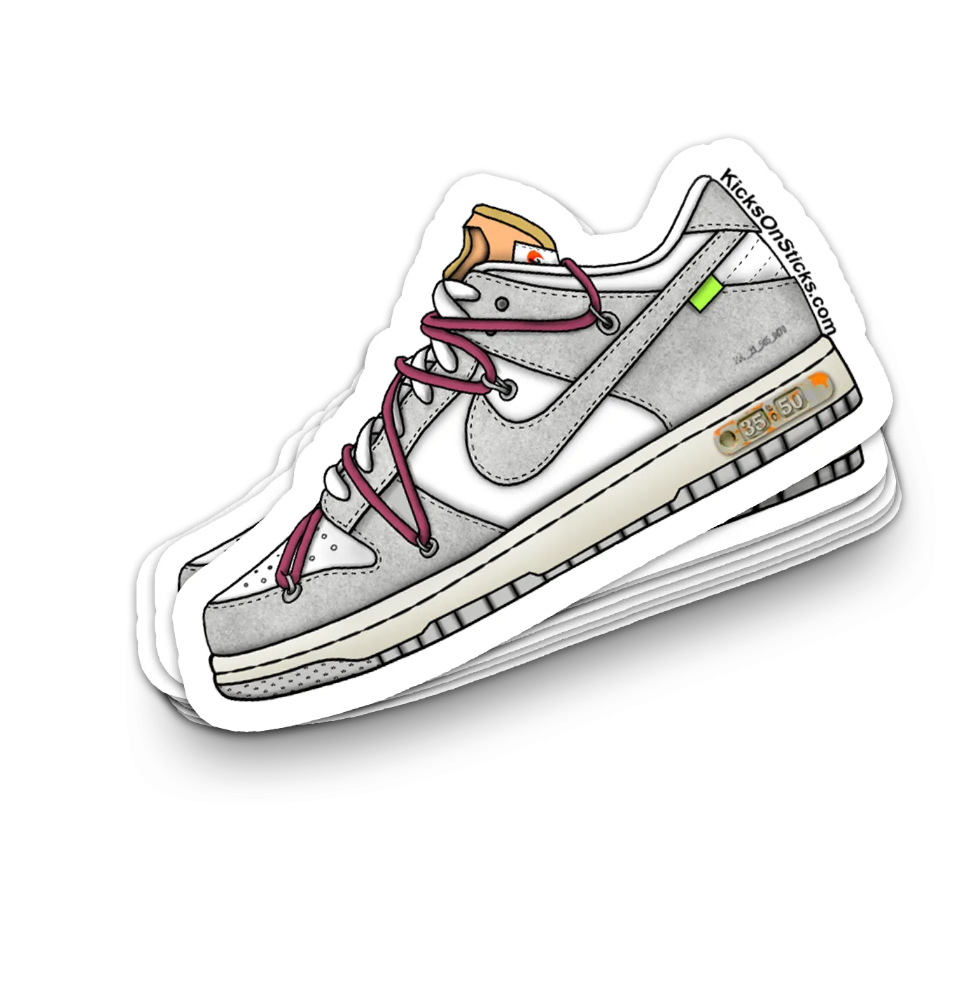 Dunk Low "Off-White Lot 35" Sneaker Sticker