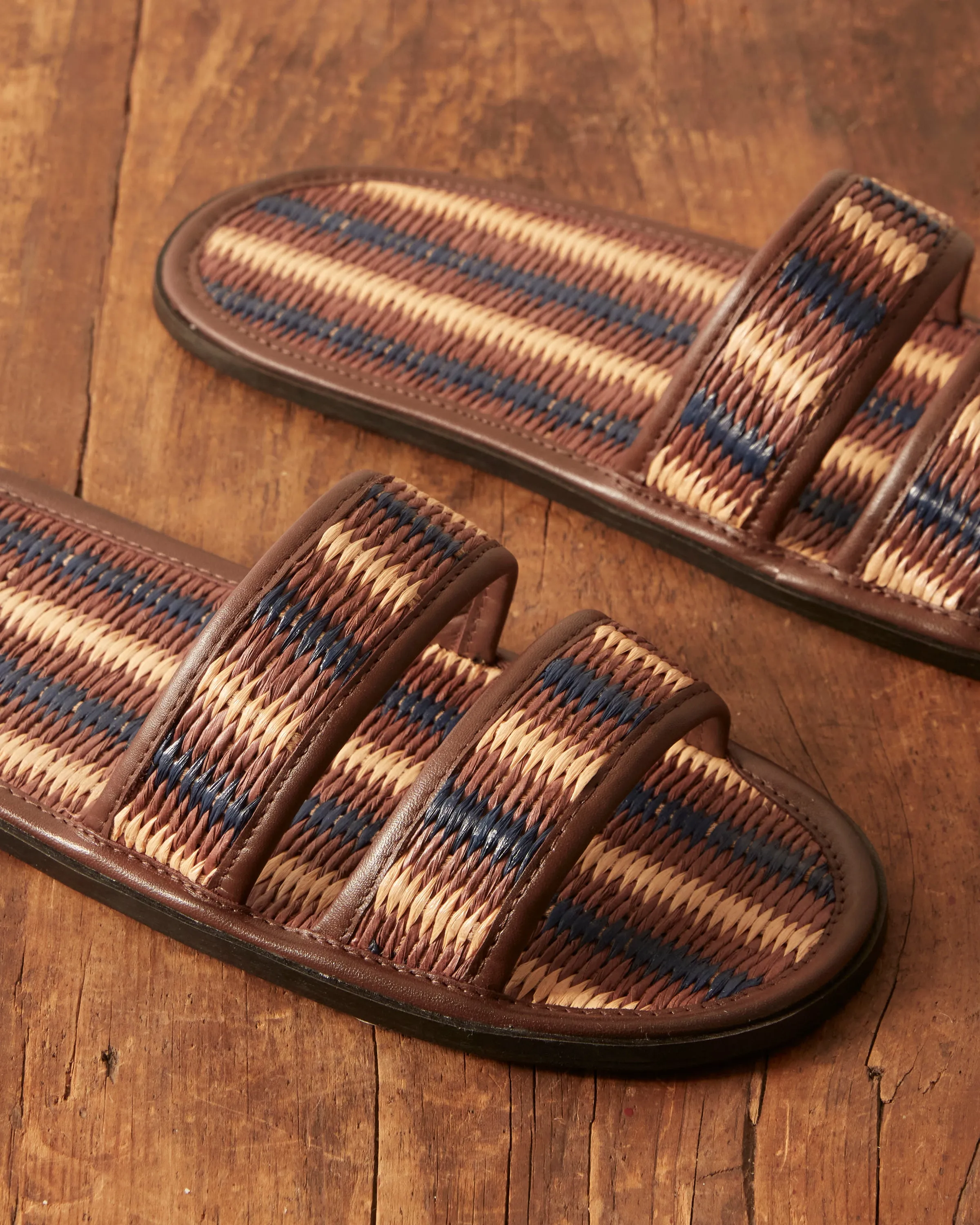 Duotone Summer Slides - Brown/Blue