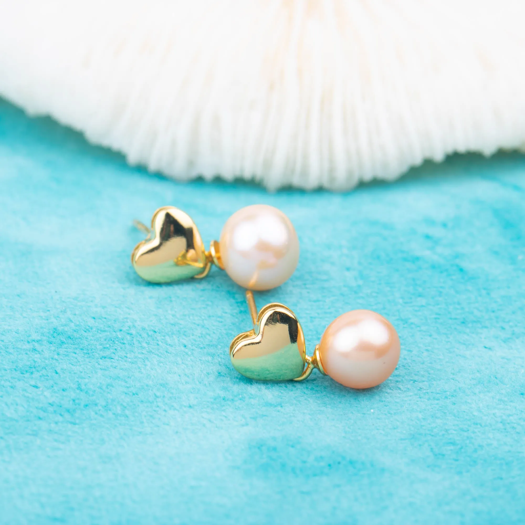 e030745 S925 pearl earring 925 sterling silver DIY 7-8mm Natural Freshwater pearl stud earring for women