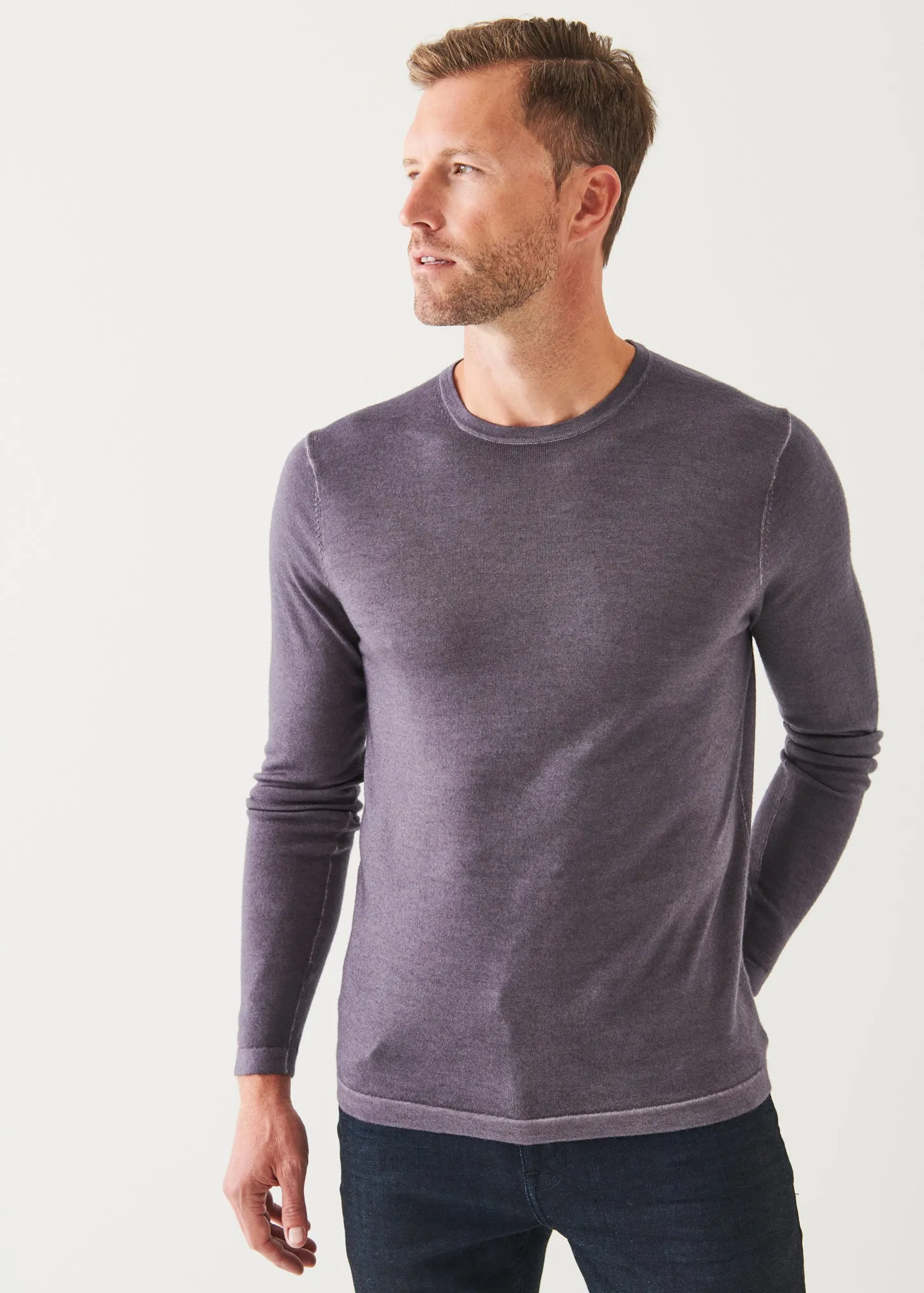 EXTRA-FINE MERINO VINTAGE WASH CREWNECK