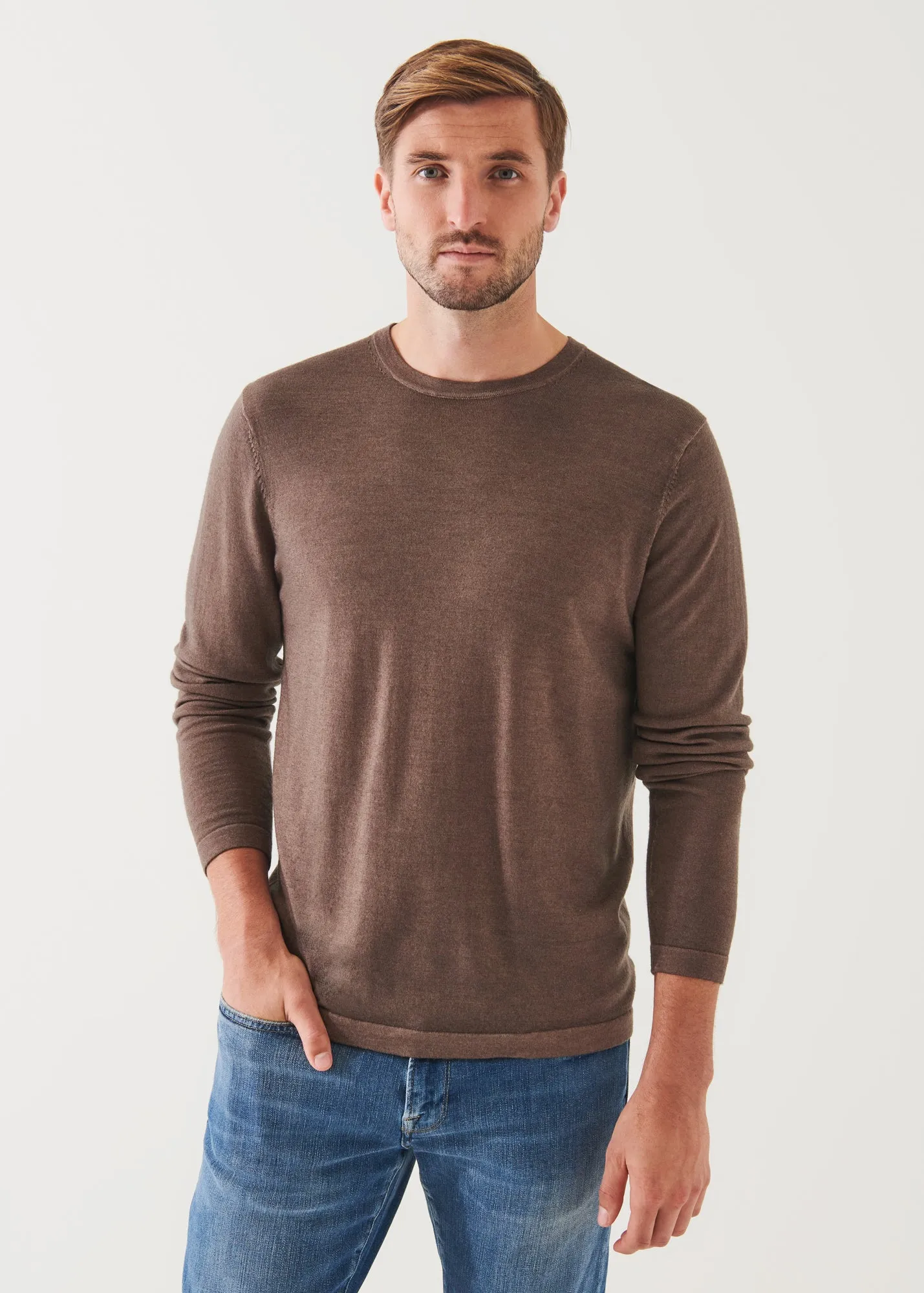 EXTRA-FINE MERINO VINTAGE WASH CREWNECK