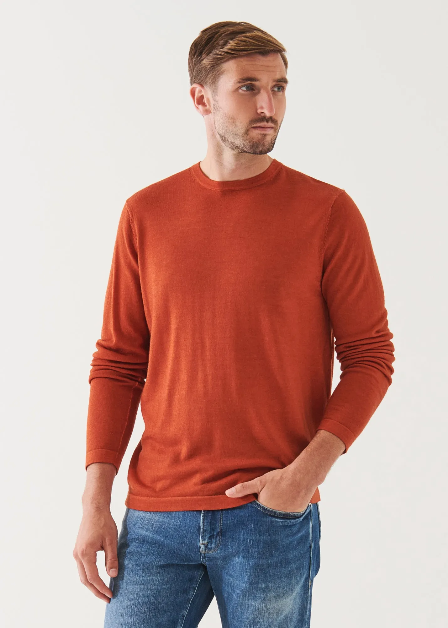 EXTRA-FINE MERINO VINTAGE WASH CREWNECK