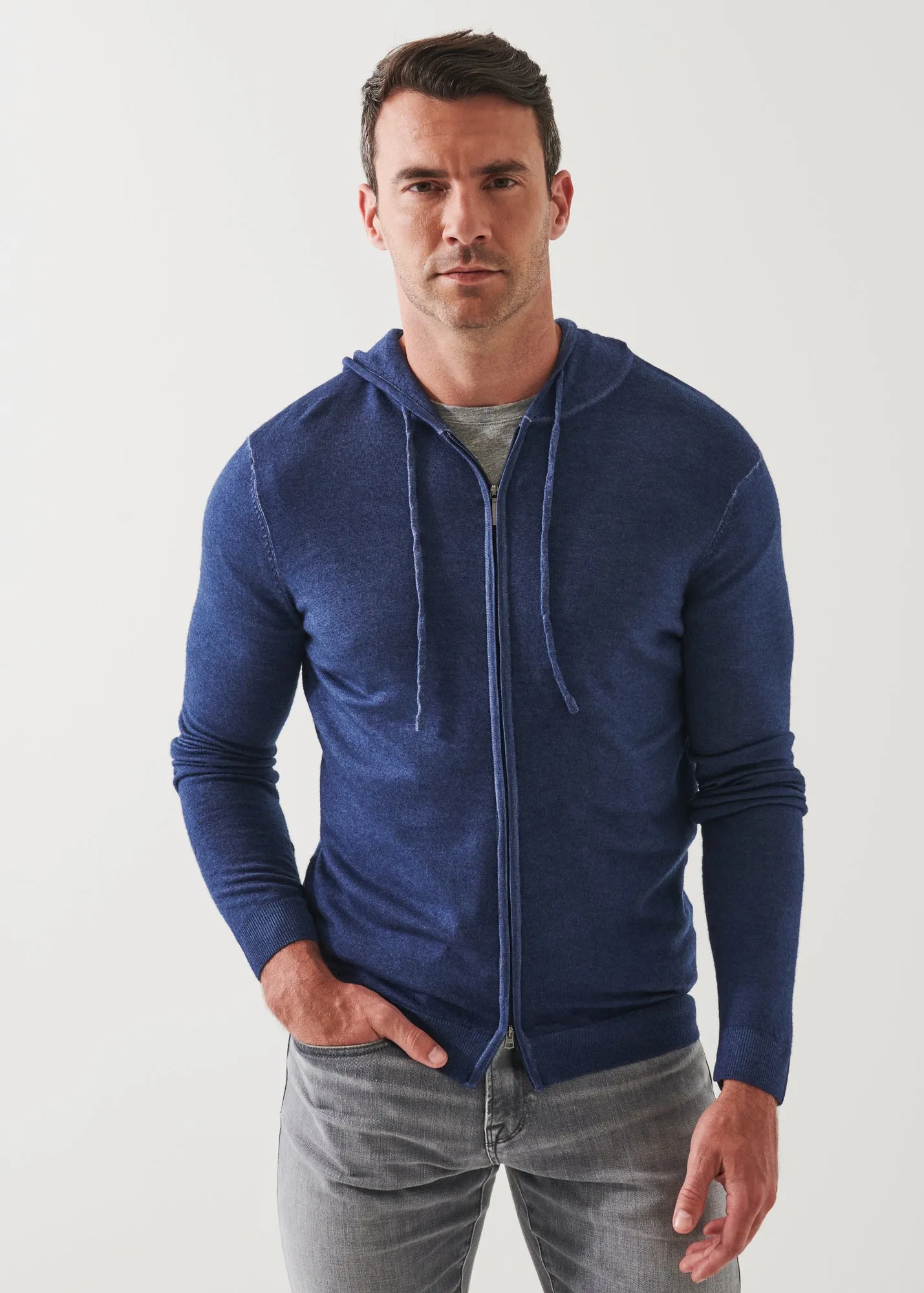 EXTRA-FINE MERINO VINTAGE WASH FULL ZIP HOODIE