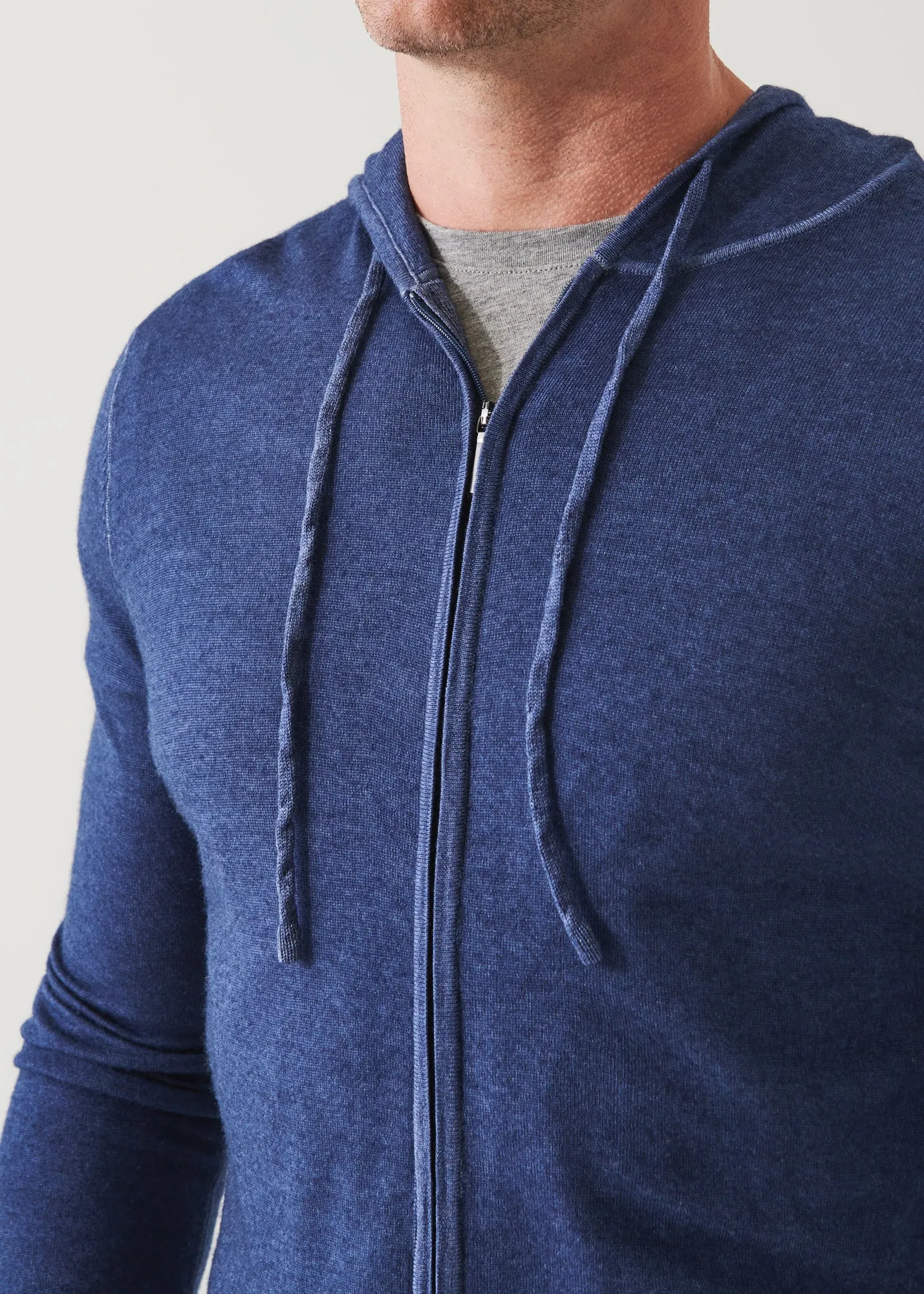 EXTRA-FINE MERINO VINTAGE WASH FULL ZIP HOODIE