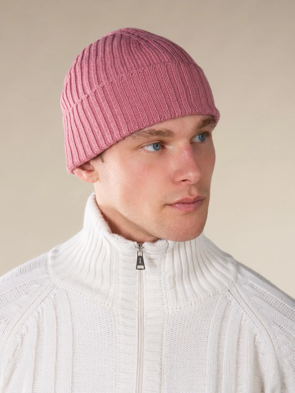 Extrafine Merino Hat Dusty Pink