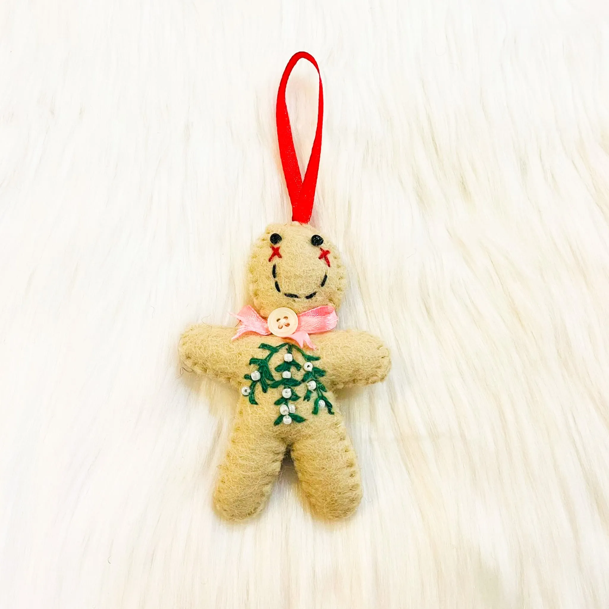 Felted Ginger Bread Ornaments