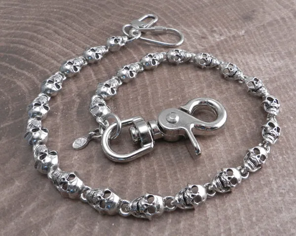 Flat Skull Wallet Chain