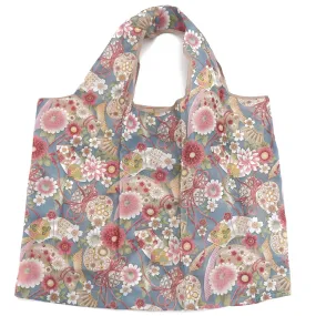 Foldable Bag Jackie Japanese Floral Blue