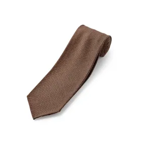 Fox 4 Fold Chestnut Micro Check Worsted tie