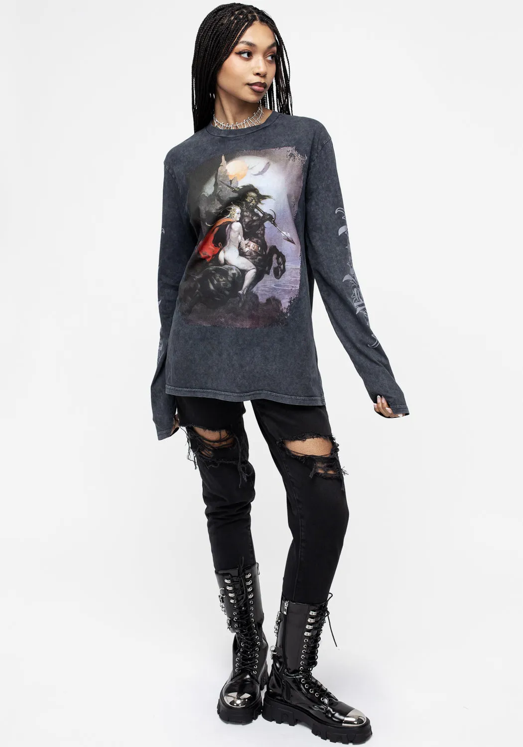 Frazetta Moonmaid Long Sleeve T-Shirt