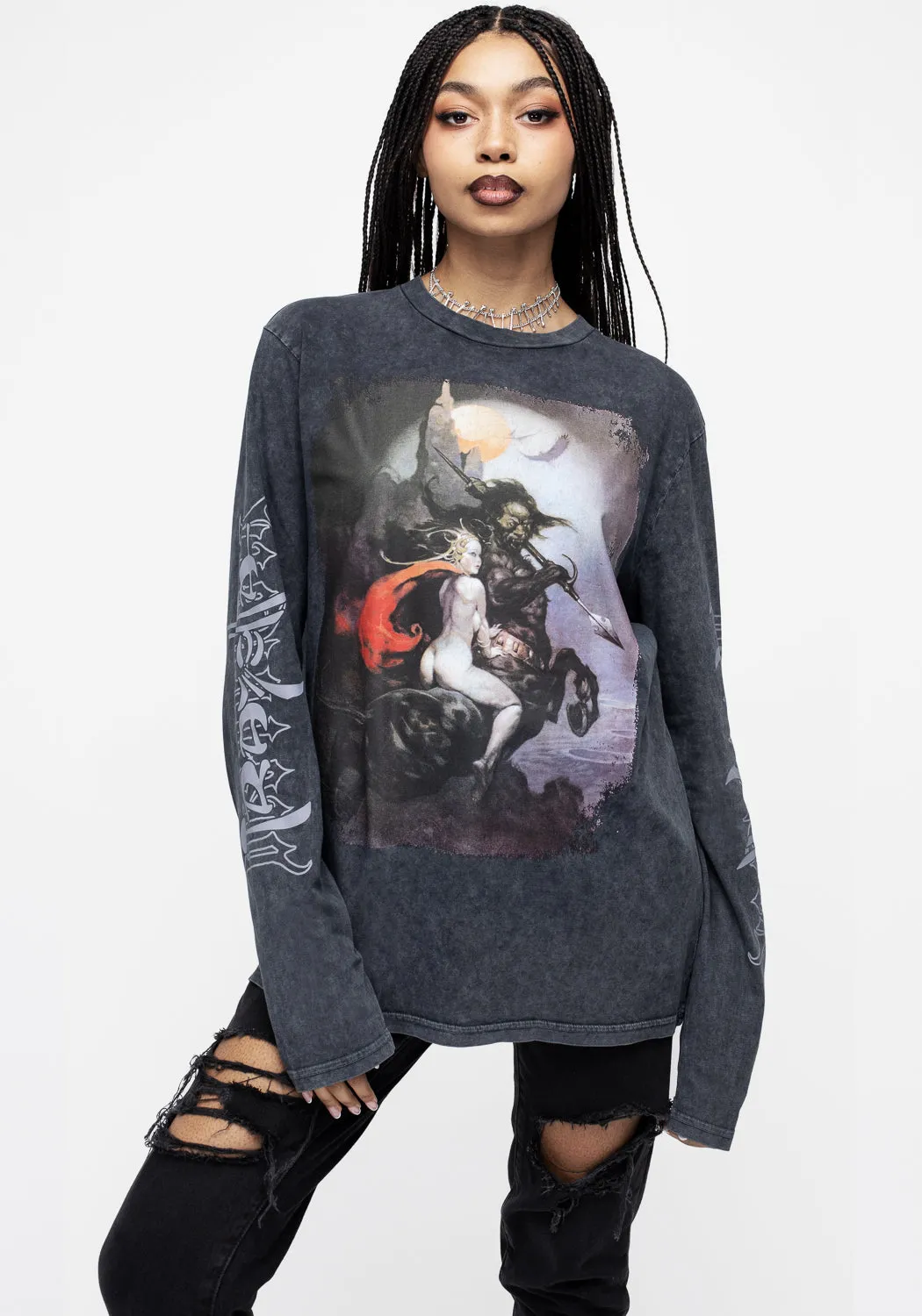 Frazetta Moonmaid Long Sleeve T-Shirt