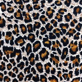 FS812_1 Leopard Spots Cord Cotton Fabric Beige