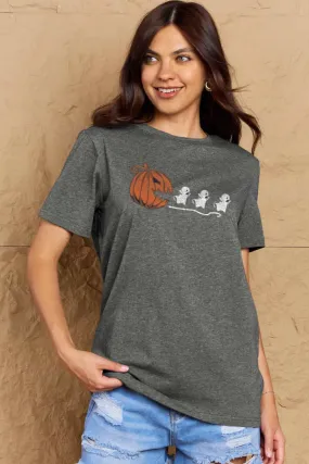 Full Size Jack-O'-Lantern Graphic Cotton T-Shirt