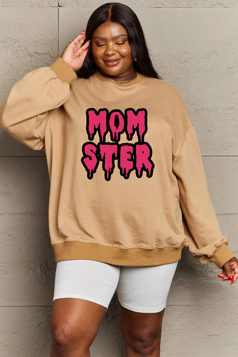 Full Size MOM STER Graphic Sweatshirt