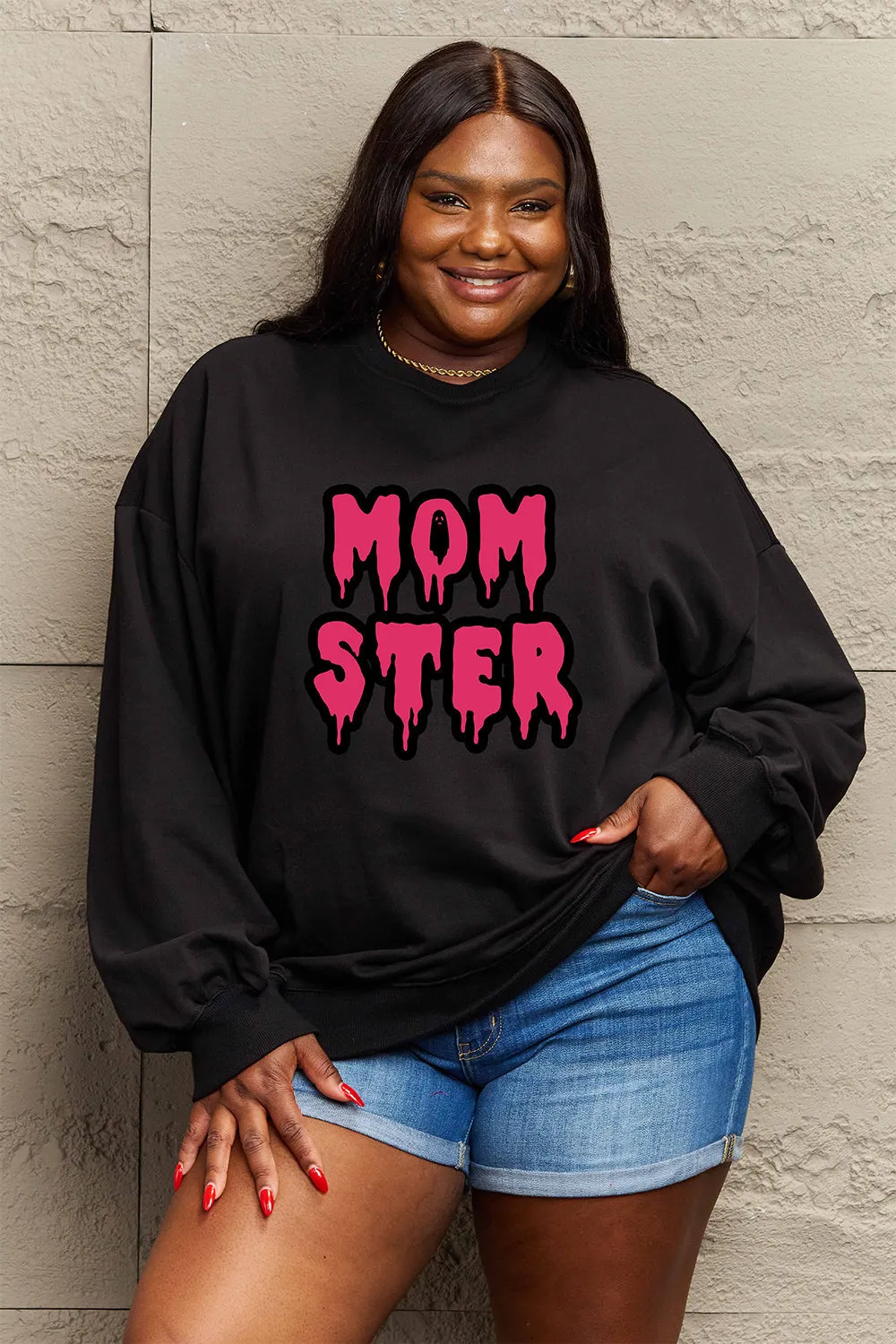 Full Size MOM STER Graphic Sweatshirt