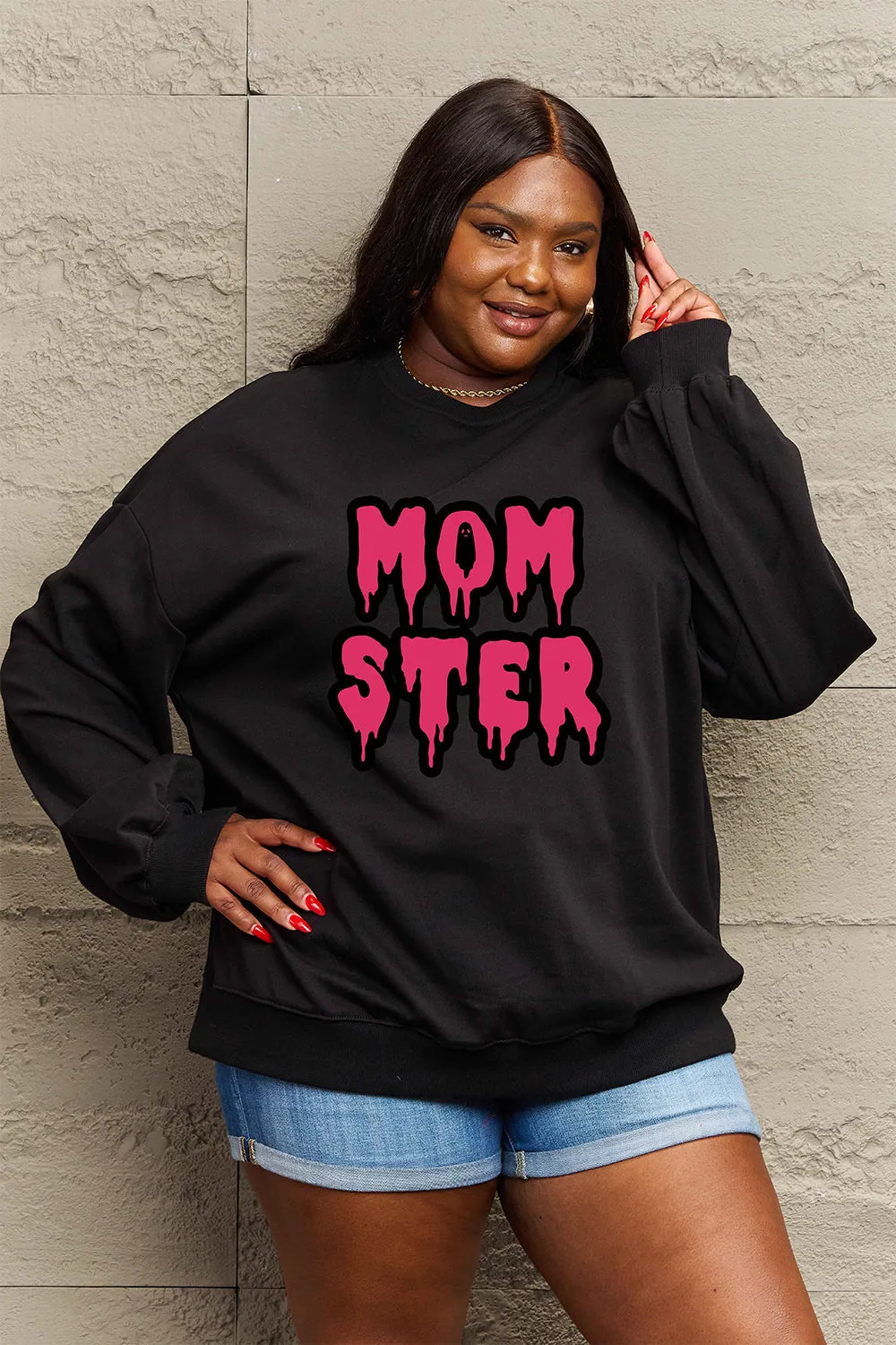 Full Size MOM STER Graphic Sweatshirt