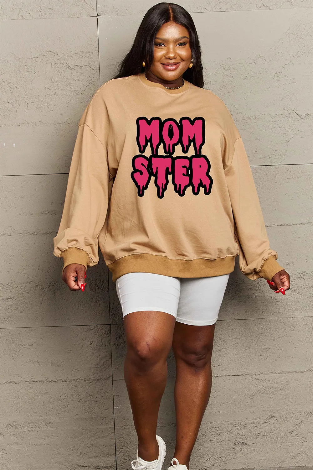 Full Size MOM STER Graphic Sweatshirt