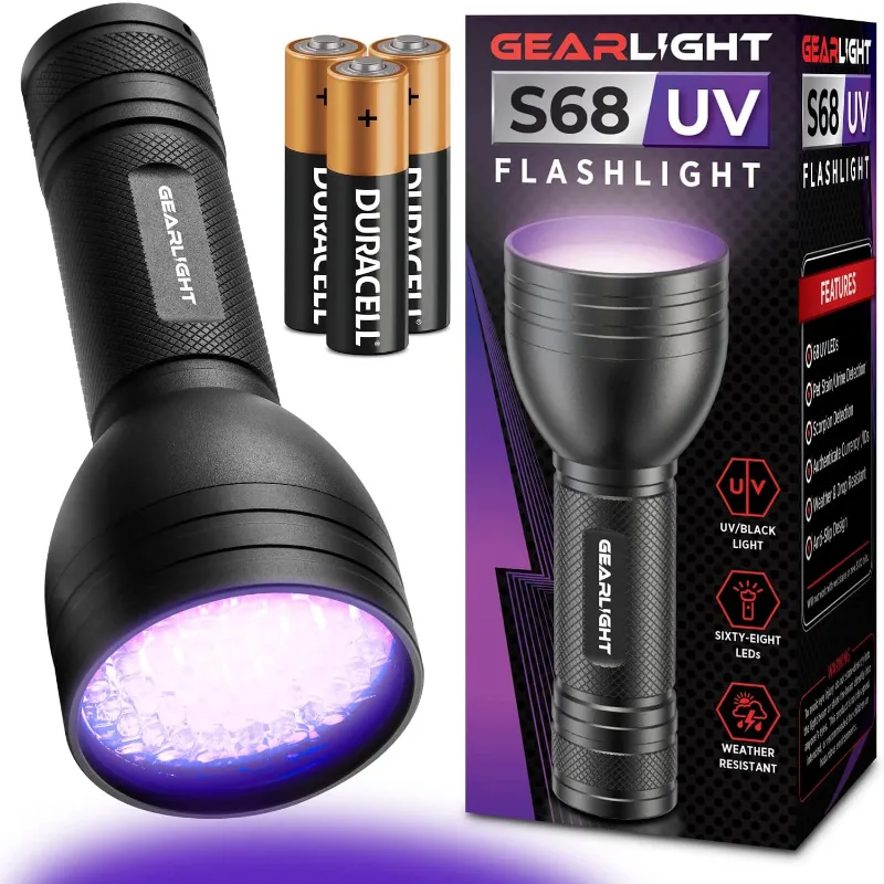 GearLight LED UV Black Light Flashlight