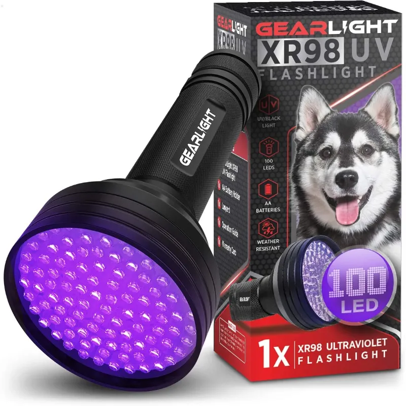 GearLight LED UV Black Light Flashlight