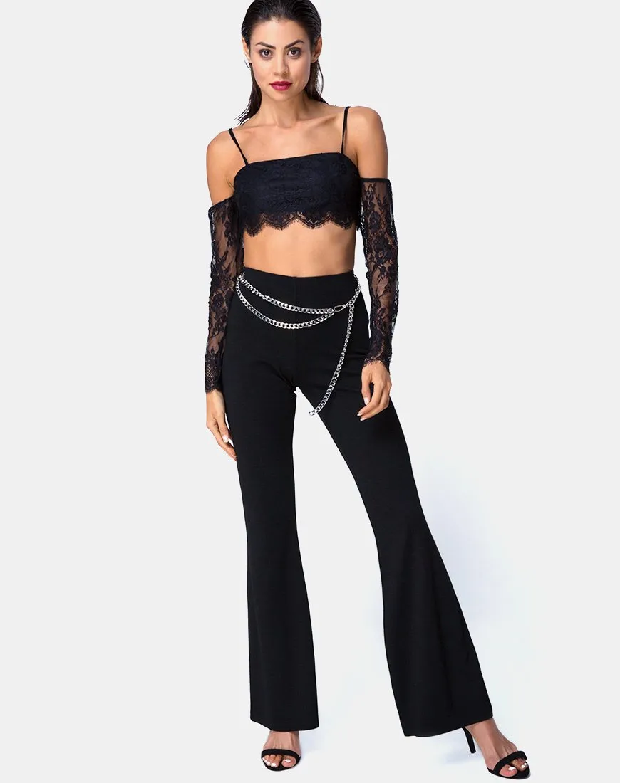 Geazy Bralette Top in Lace Black