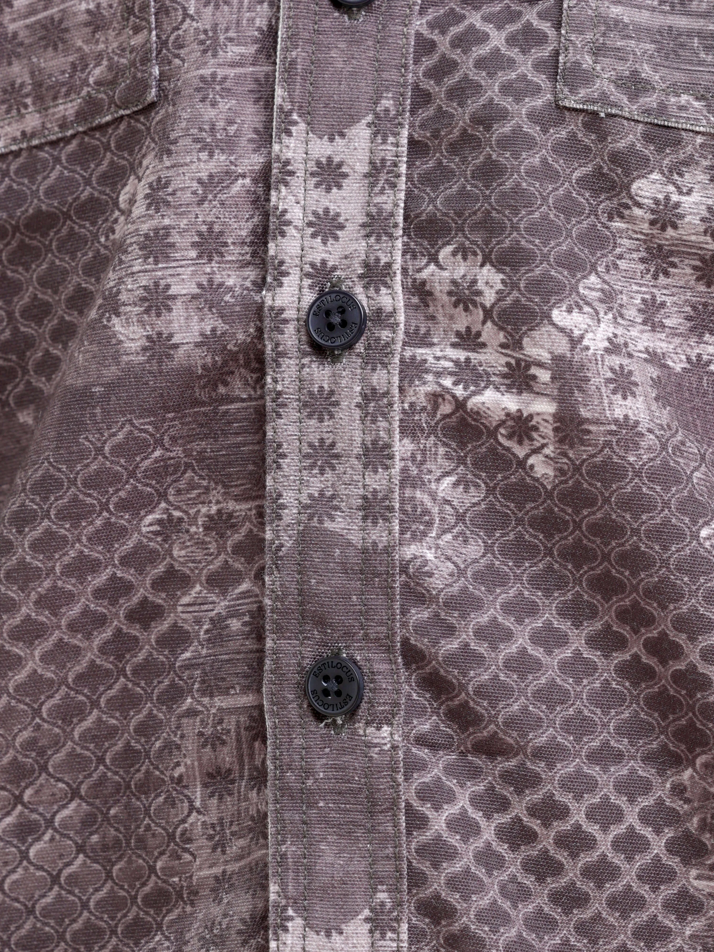 Geometric abstract brown Overshirt