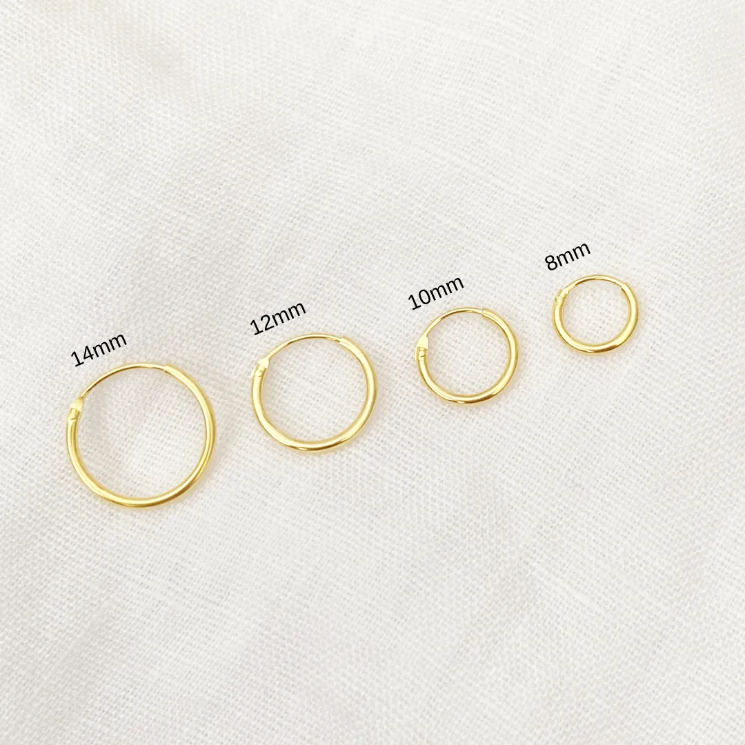 Gold Sleeper Hoops