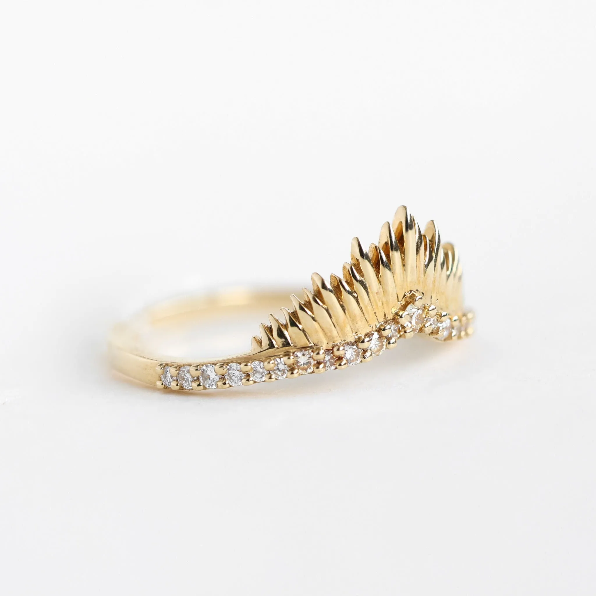 Gold Sunshine Diamond Ring Band