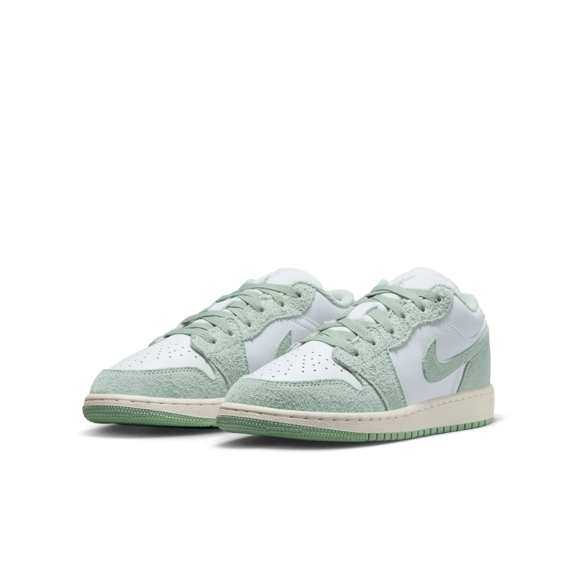 Grade School Air Jordan 1 Low SE GS White/Sea Foam-Sail FN9137-131