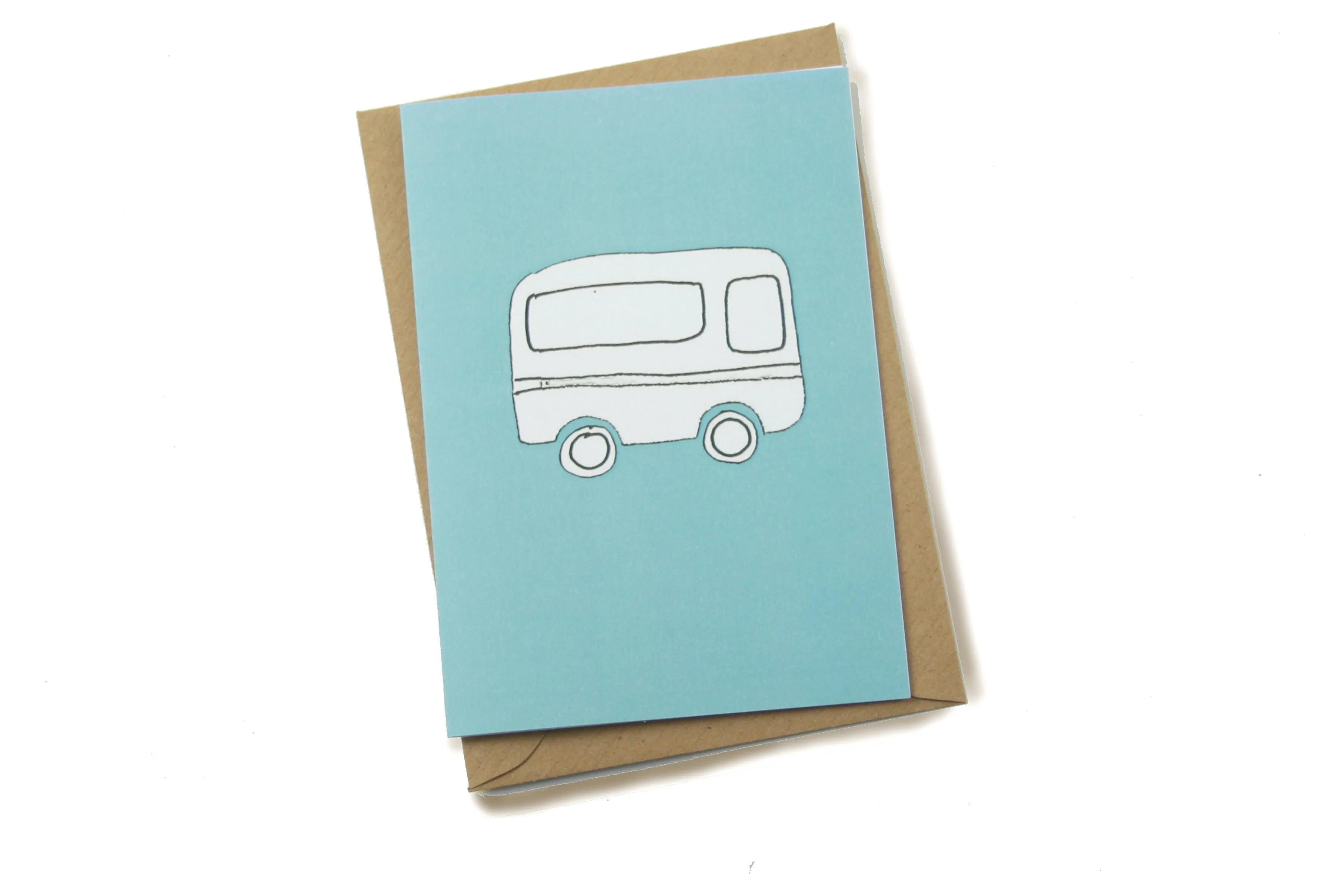 Greeting Card - Blue Caravan