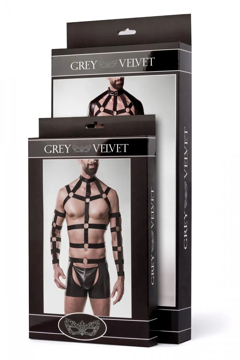 Grey Velvet Mens Erotic Set 7