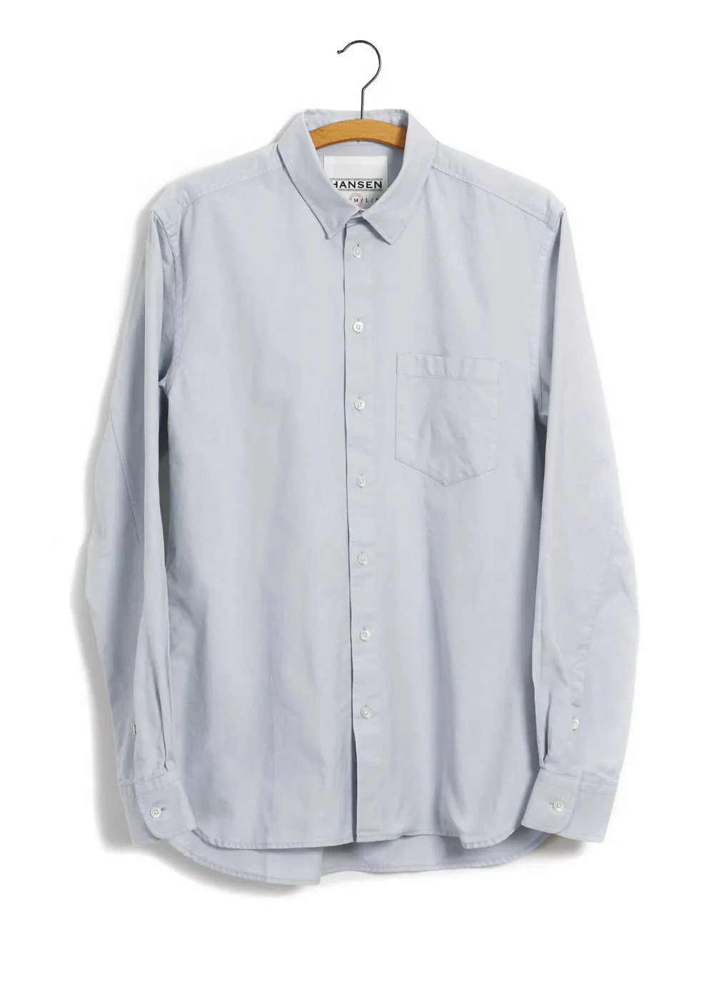 HAAKON | Hidden Button Down Shirt | Silver