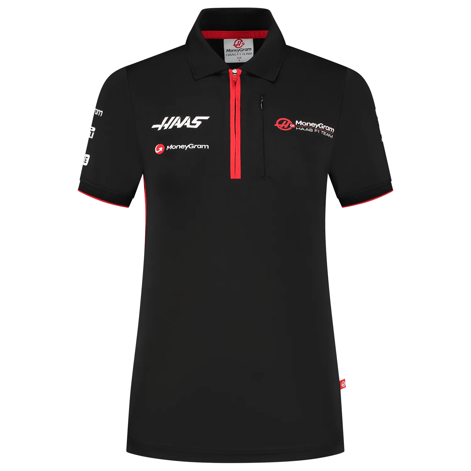 Haas Racing F1 2023 Women's Team Fitted Polo Shirt - Black