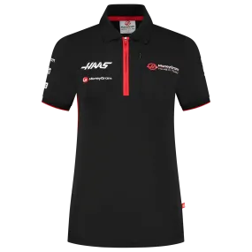 Haas Racing F1 2023 Women's Team Fitted Polo Shirt - Black