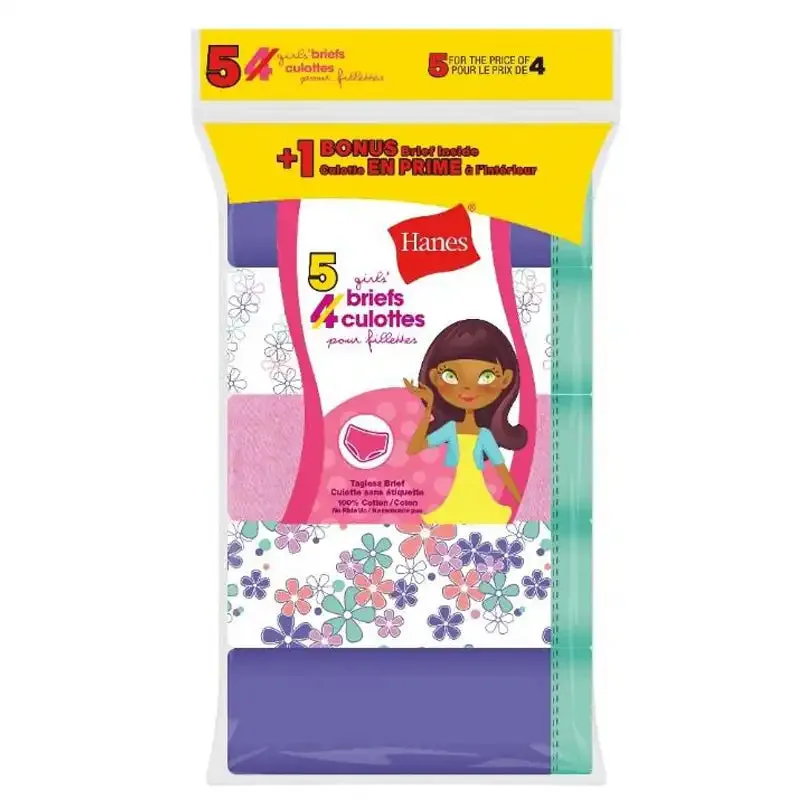 Hanes Girls 4 1 Bonus pack Briefs